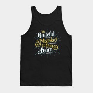 Be Grateful Lettering Tank Top